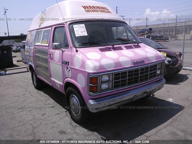 2B7GB13H8EK234666 - 1984 DODGE RAM VAN B150 PINK photo 1