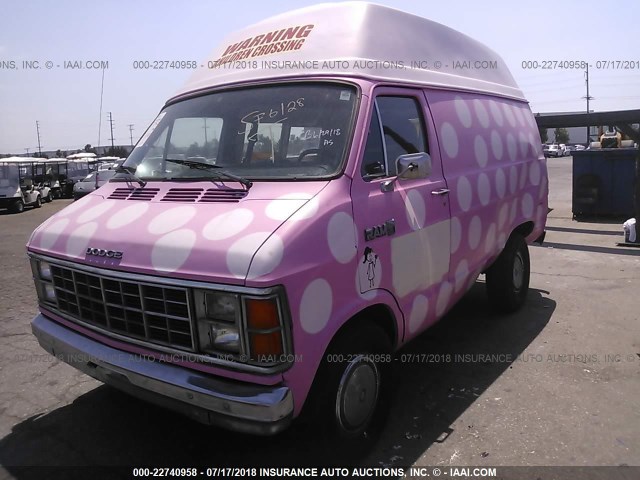 2B7GB13H8EK234666 - 1984 DODGE RAM VAN B150 PINK photo 2