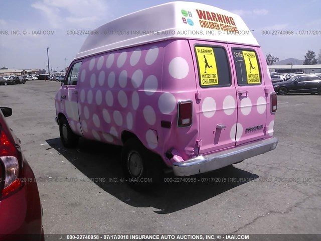 2B7GB13H8EK234666 - 1984 DODGE RAM VAN B150 PINK photo 3