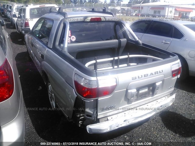 4S4BT62C237113613 - 2003 SUBARU BAJA SPORT SILVER photo 3