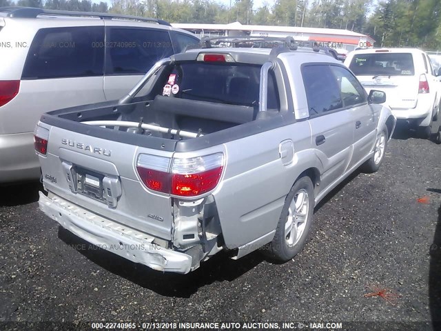 4S4BT62C237113613 - 2003 SUBARU BAJA SPORT SILVER photo 4