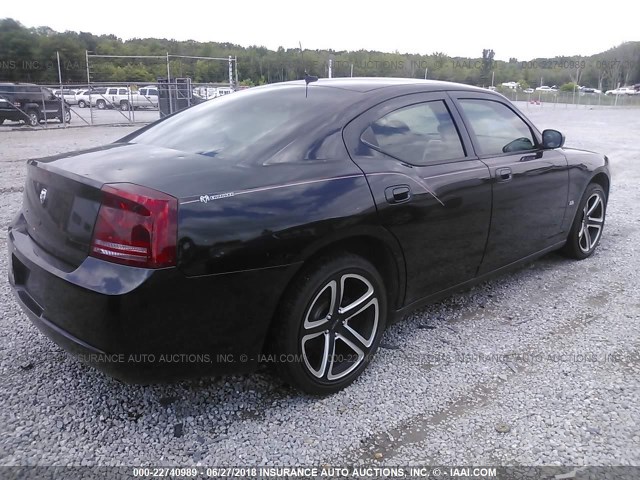 2B3KA43G98H268897 - 2008 DODGE CHARGER BLACK photo 4