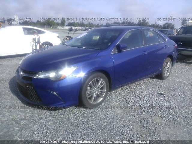 4T1BF1FKXGU508514 - 2016 TOYOTA CAMRY LE/XLE/SE/XSE PURPLE photo 2