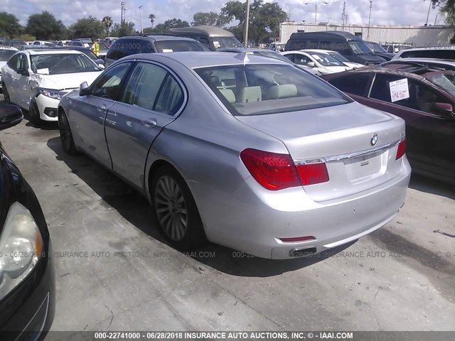 WBAKA83509CY35374 - 2009 BMW 750 I TEAL photo 3