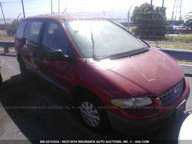 2P4GP25R1VR301513 - 1997 PLYMOUTH VOYAGER RED photo 1