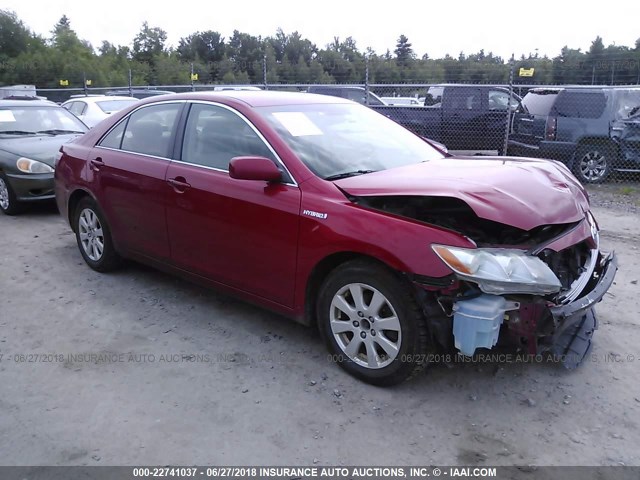 4T1BB46K77U002300 - 2007 TOYOTA CAMRY NEW GENERAT HYBRID RED photo 1