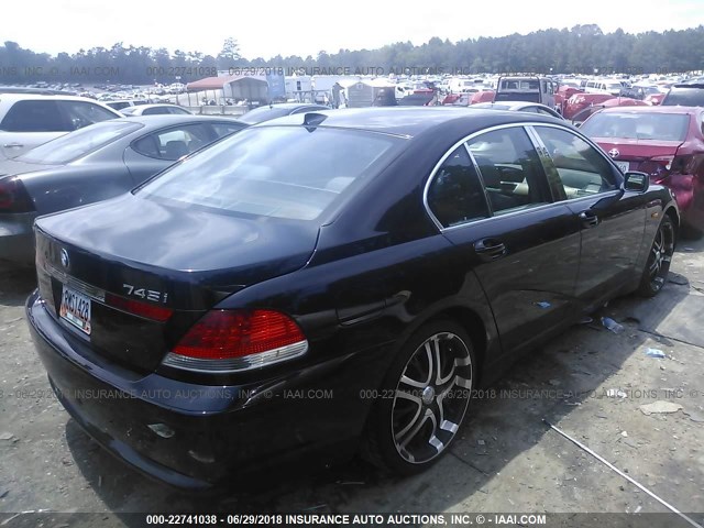 WBAGL63462DP51748 - 2002 BMW 745 I BLACK photo 4