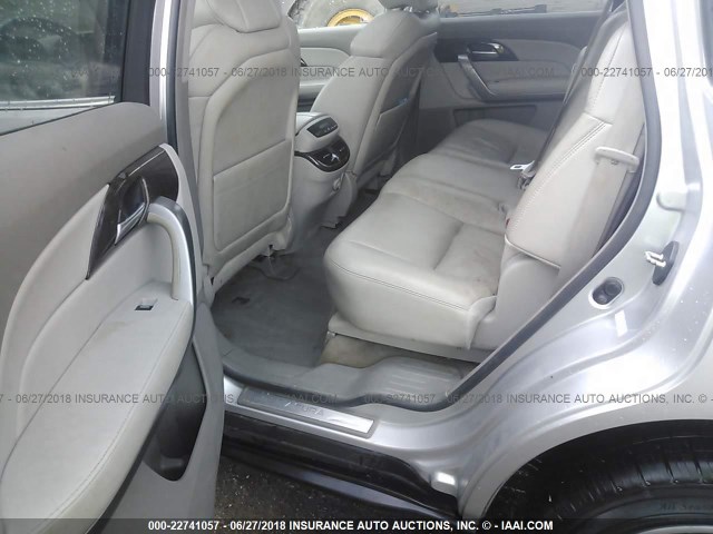 2HNYD2H61BH550618 - 2011 ACURA MDX TECHNOLOGY GRAY photo 8