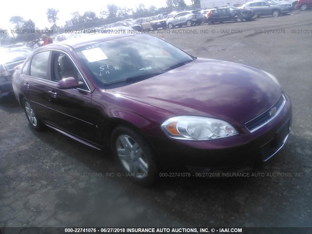 2G1WC57M991187238 - 2009 CHEVROLET IMPALA 2LT MAROON photo 1