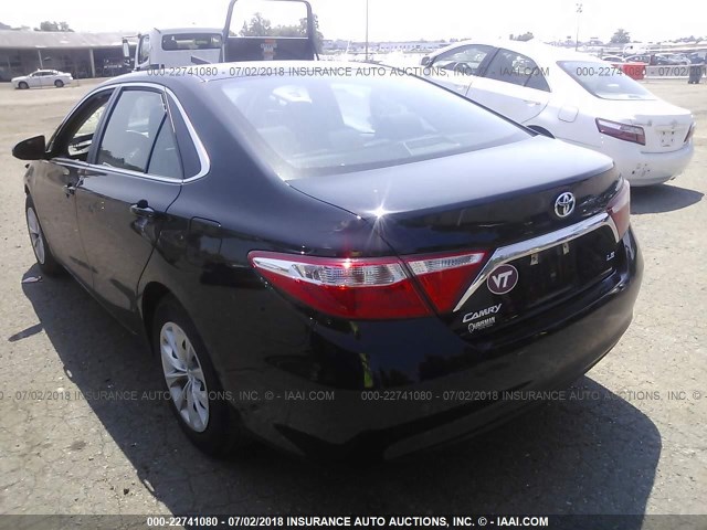4T4BF1FK4FR495103 - 2015 TOYOTA CAMRY LE/XLE/SE/XSE BLACK photo 3