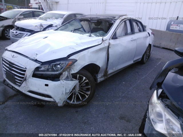 KMHGN4JE8FU057206 - 2015 HYUNDAI GENESIS 3.8L WHITE photo 2