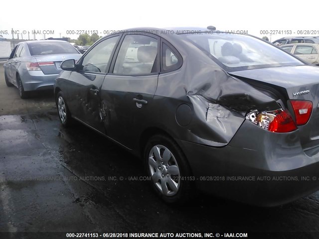 KMHDU46D79U640263 - 2009 HYUNDAI ELANTRA GLS/SE Pewter photo 6