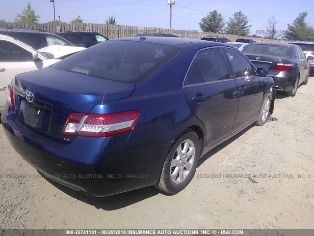 4T1BF3EK7BU672518 - 2011 TOYOTA CAMRY SE/LE/XLE ლურჯი ფოტო 4