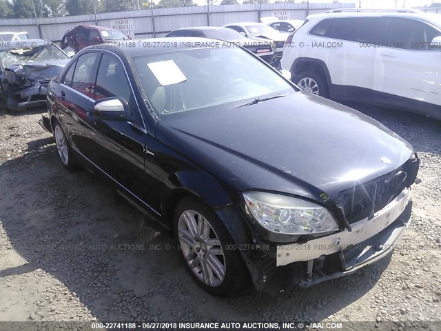 WDDGF54X69R052734 - 2009 MERCEDES-BENZ C 300 BLACK photo 1