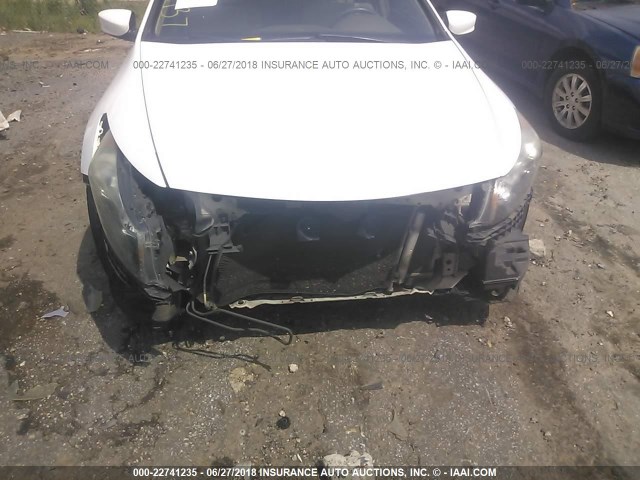 1HGCP26478A147907 - 2008 HONDA ACCORD LXP WHITE photo 6