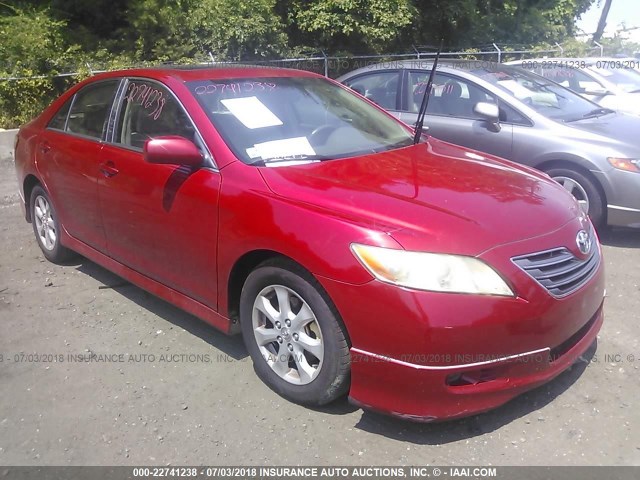 4T1BE46K77U027494 - 2007 TOYOTA CAMRY NEW GENERAT CE/LE/XLE/SE RED photo 1