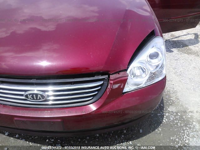 KNAGE123285243642 - 2008 KIA OPTIMA LX/EX BURGUNDY photo 6