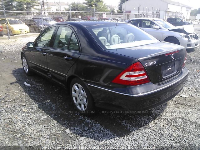 WDBRF64J85F637829 - 2005 MERCEDES-BENZ C 320 BLACK photo 3