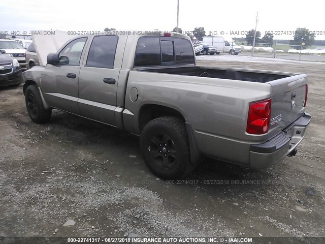 1D7HW48P27S179379 - 2007 DODGE DAKOTA QUAD SLT BEIGE photo 3