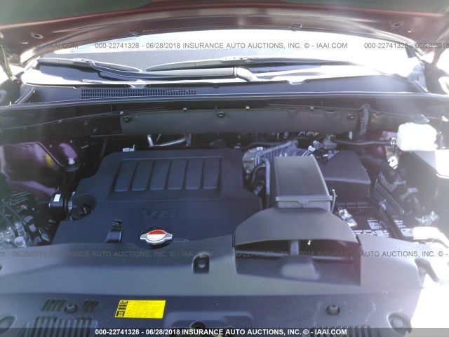 5TDJKRFH2GS356408 - 2016 TOYOTA HIGHLANDER XLE ბურგუნდია ფოტო 10