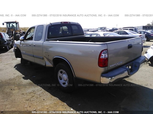 5TBRU34135S453333 - 2005 TOYOTA TUNDRA ACCESS CAB SR5 TAN photo 3