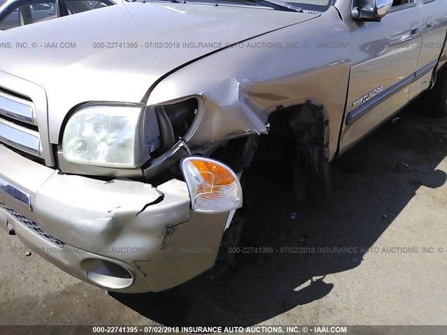 5TBRU34135S453333 - 2005 TOYOTA TUNDRA ACCESS CAB SR5 TAN photo 6