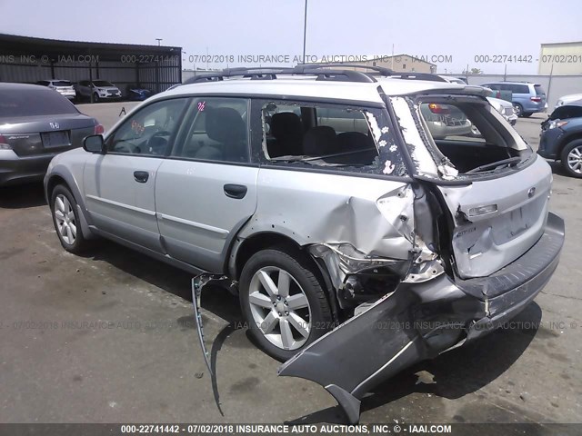 4S4BP61C167356145 - 2006 SUBARU LEGACY OUTBACK 2.5I GRAY photo 3