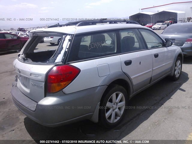 4S4BP61C167356145 - 2006 SUBARU LEGACY OUTBACK 2.5I GRAY photo 4