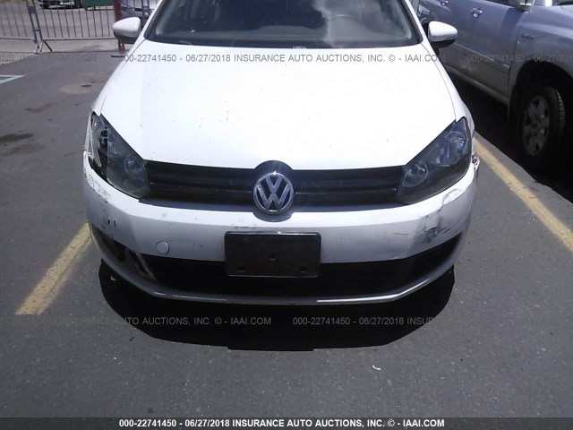 WVWDB7AJ9DW118918 - 2013 VOLKSWAGEN GOLF WHITE photo 6