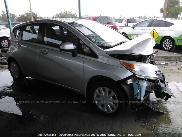 3N1CE2CP2EL429429 - 2014 NISSAN VERSA NOTE S/S PLUS/SV/SL SILVER photo 1