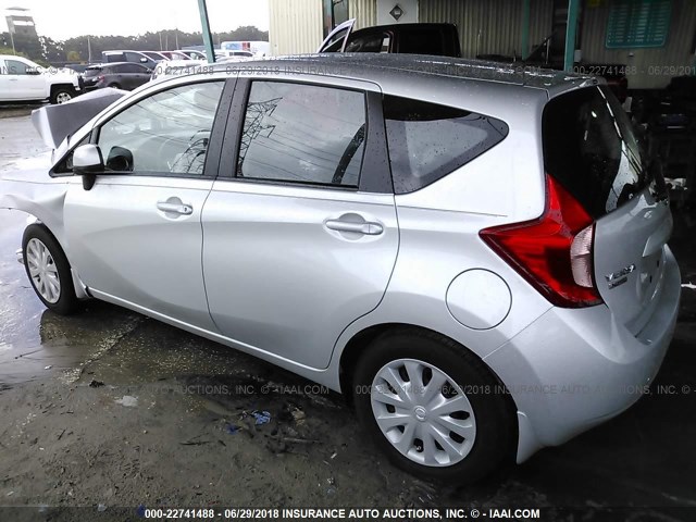 3N1CE2CP2EL429429 - 2014 NISSAN VERSA NOTE S/S PLUS/SV/SL SILVER photo 3