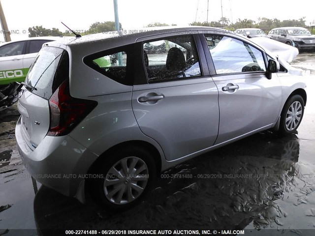 3N1CE2CP2EL429429 - 2014 NISSAN VERSA NOTE S/S PLUS/SV/SL SILVER photo 4