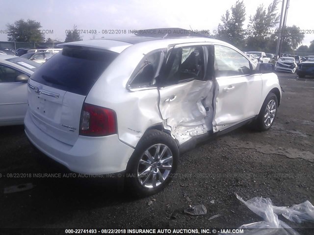 2FMDK4KC7BBA54631 - 2011 FORD EDGE LIMITED WHITE photo 4