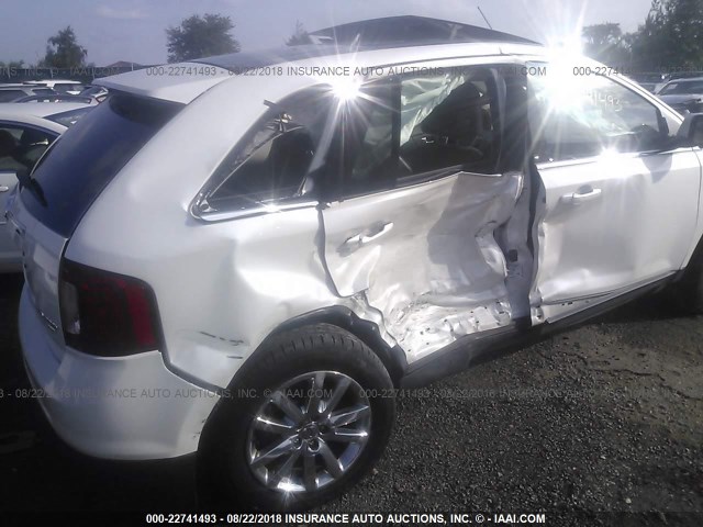 2FMDK4KC7BBA54631 - 2011 FORD EDGE LIMITED WHITE photo 6