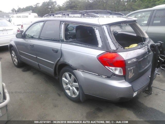 4S4BP61C687366706 - 2008 SUBARU OUTBACK 2.5I SILVER photo 3