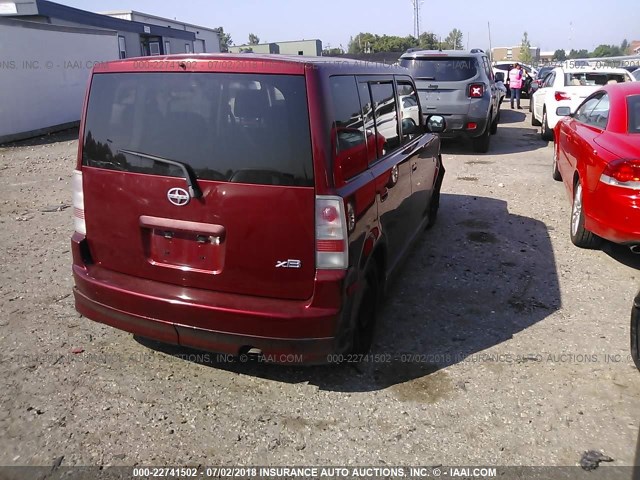 JTLKT324464095007 - 2006 TOYOTA SCION XB მუქწითელი ფოტო 4