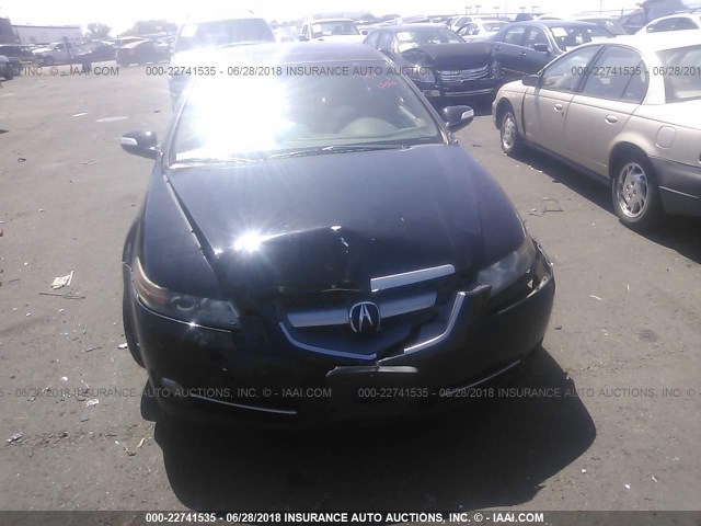 19UUA66257A048979 - 2007 ACURA TL BLACK photo 6