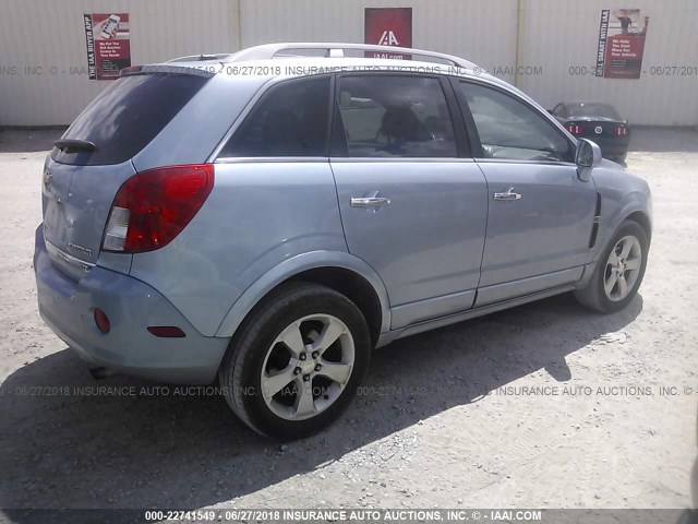 3GNAL4EK1DS637174 - 2013 CHEVROLET CAPTIVA BLUE photo 4