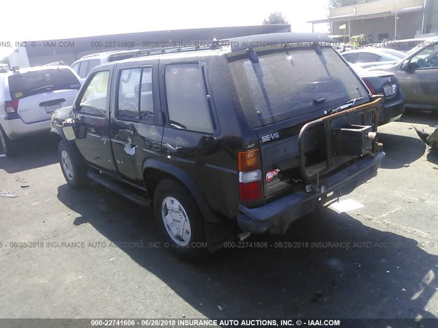 JN8HD17Y1NW005886 - 1992 NISSAN PATHFINDER XE/SE BLACK photo 3