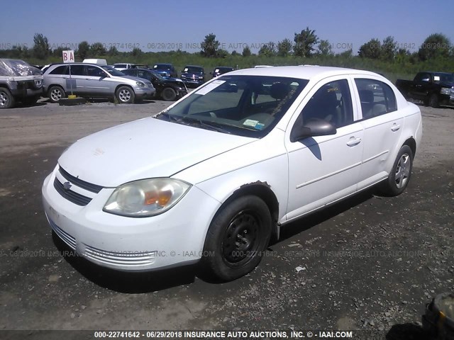 1G1AK52F657596610 - 2005 CHEVROLET COBALT WHITE photo 2