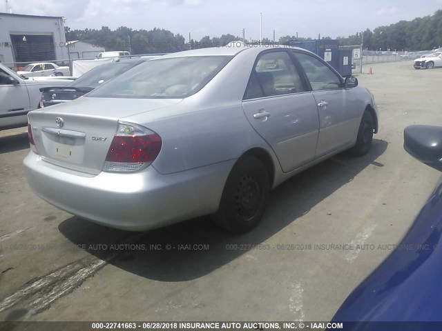 4T1BE32K46U724345 - 2006 TOYOTA CAMRY LE/XLE/SE ვერცხლისფერი ფოტო 4