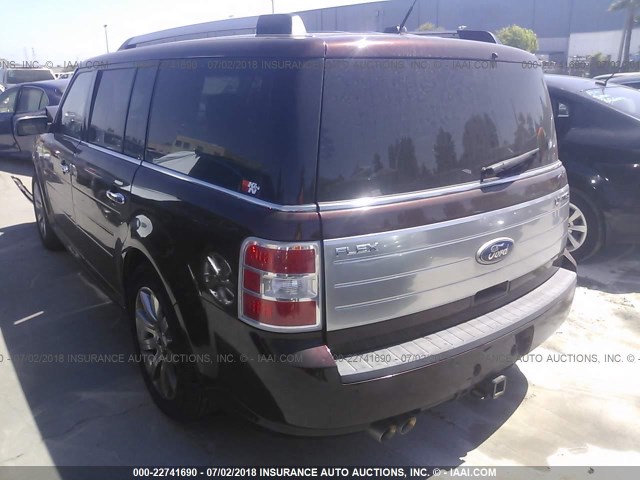 2FMGK5DCXCBD18474 - 2012 FORD FLEX LIMITED MAROON photo 3