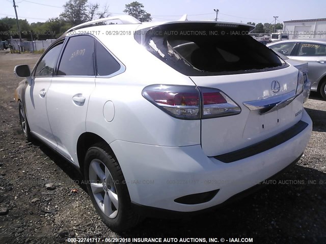 2T2BK1BA6DC158865 - 2013 LEXUS RX 350/BASE/F SPORT WHITE photo 3