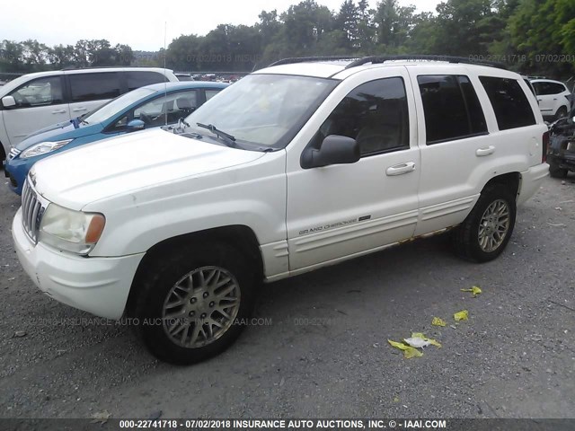 1J4GW58SX4C200320 - 2004 JEEP GRAND CHEROKEE LIMITED WHITE photo 2