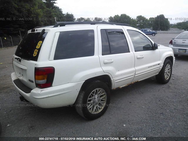 1J4GW58SX4C200320 - 2004 JEEP GRAND CHEROKEE LIMITED WHITE photo 4