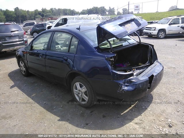 1G8AJ55F97Z179702 - 2007 SATURN ION LEVEL 2 BLUE photo 3
