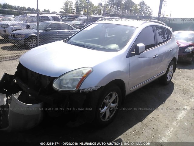 JN8AS5MT3BW150141 - 2011 NISSAN ROGUE S/SV/KROM SILVER photo 2
