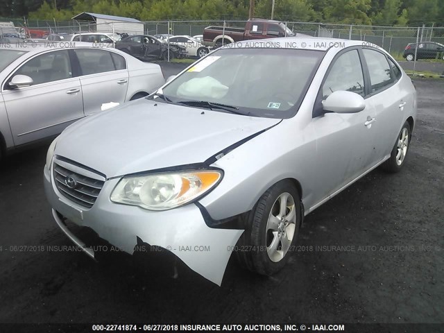 KMHDU46D57U094589 - 2007 HYUNDAI ELANTRA GLS/SE/LIMITED SILVER photo 2