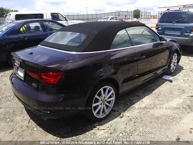 WAU3FLFF7F1088960 - 2015 AUDI A3 PREMIUM PLUS PURPLE photo 4