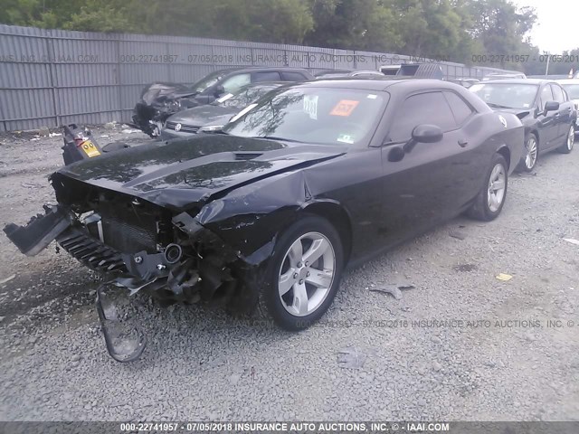 2C3CDYAG0CH293608 - 2012 DODGE CHALLENGER SXT BLACK photo 2